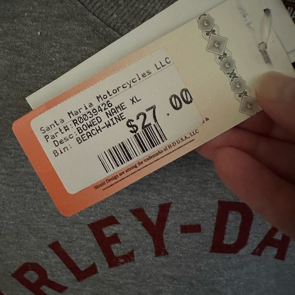 Harley-Davidson Gray and Red Motorcycle Tee - Picture 3 of 3